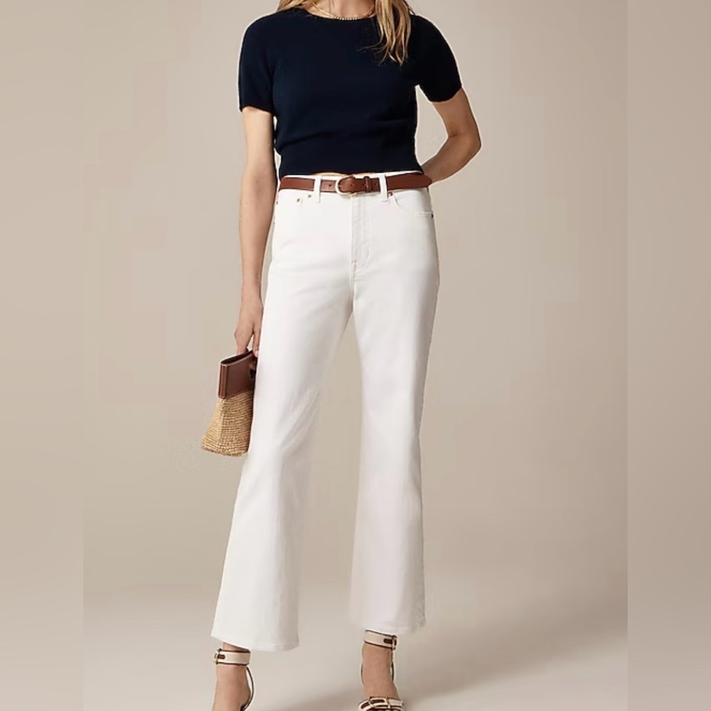 J. Crew White Flare Jeans